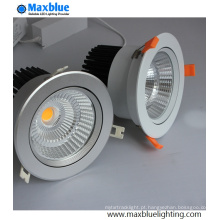 30W Buraco 140mm Prata Habitação COB LED Downlight